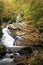 A beautiful sliding waterfall in Smoky mountain Na