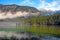 Beautiful Slovenian landscape Bohinj Lake, with turquoise water. Triglav National Park, Julian Alps, Slovenia, Europe