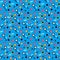 Beautiful small colored circles on a blue background abstract geometric pattern