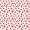 Beautiful small pink flowers with leaves on white background. Seamless floral pattern. Watercolor painting.