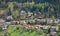 Beautiful, small and sweet German village, next to the beautiful Schwarzwald forest, aerial view