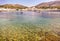 Beautiful small village behind the mossy lake in the Canary Islands