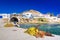 Beautiful small village at Kalafati beach, Mykonos island.