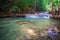 Beautiful small Waterfall, Erawan National Park, Thailand