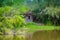 A beautiful small wooden house along the lake of Frontera Audubon Society, Texas