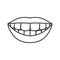 Beautiful smile with healthy teeth linear icon