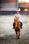 beautiful smiling little girl on her pony taking a riding lesson