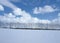 Beautiful snow-capped mountains against the blue sky