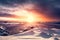 Beautiful snow-capped mountains in Antarctica