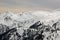 Beautiful snow covered mountains at Mt. Baker Ski Resort, Washington, USA