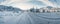 beautiful snow covered winter road and trees in scenic mountains, kolyma highway,