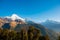 Beautiful snow mountain of Annapurna Himalayan Range