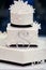 Beautiful Snowflake Designed Wedding Cake