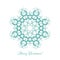 Beautiful snowflake pattern. Decorative ornament for Christmas card. Mandala. Vector illustration.