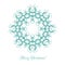 Beautiful snowflake pattern. Decorative ornament for Christmas card. Mandala. Vector illustration.