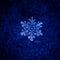 Beautiful snowflake photographed in macro