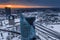 Beautiful snowy cityscape of Riga, Latvia