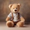 beautiful soft cuddly teddy bear wearing clothes generative AI