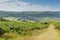 Beautiful Somerset countryside towards Porlock near Exmoor from the south west coast path