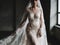 Beautiful and sophisticated wedding dress  created with Generative AI