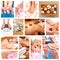 Beautiful Spa massage collage.