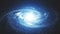 A beautiful space scene with a rotating galaxy