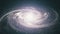 A beautiful space scene with a rotating galaxy