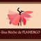 Beautiful Spanish flamenco dancer, dressed in a skirt in the form of luxurious flower, and gentle pink flower in her hair.