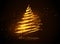 Beautiful sparkles tree christmas background