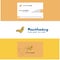 Beautiful Sparrow Logo and business card. vertical Design Vector