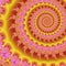Beautiful Spiral Fractal Pattern of pink, yellow and brown