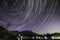 Beautiful spiral startrail at night