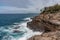 Beautiful Spitting Cave of Portlock vista on Oahu