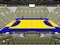 Beautiful sports arena for handball with gray olive green seats - 3d render