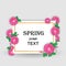 Beautiful spring greeting card with bouquets of roses. Element for your design