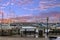 a beautiful spring landscape at Fisherman\\\'s Wharf on Pier 39 with boats and yachts docked in the harbor with ocean water