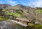 Beautiful spring landscape, a village in the mountains of Cyprus