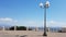 Beautiful square with lamppost in a sunny day, in the city of Cagliari, Sardinia Italia