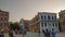 Beautiful square with remarkable sky in Venice