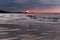 Beautiful St Ives Sunset on Porthmeor Beach Cornwall