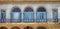 Beautiful stained glass windows, Havana Plaza de Armas faÃ§ade