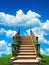 A beautiful stairway to heaven, generated by AI.