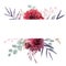 Beautiful stock illustration with gentle hand drawn watercolor flower arrangement. Dahlia flowers