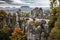 Beautiful stone bastion bridge in Saxon Switzerland