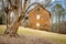 Beautiful stone building at Oconee station at Station Cove falls in South Carolina