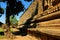 Beautiful stone wall of the ancient Brihadisvara Temple in the gangaikonda cholapuram, india.