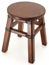Beautiful Stool with Leather and Rivit Supports