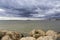 Beautiful stormy seascape in Santa Pola