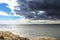 Beautiful stormy seascape in Santa Pola