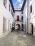 Beautiful street with a bicycle in Slovakia